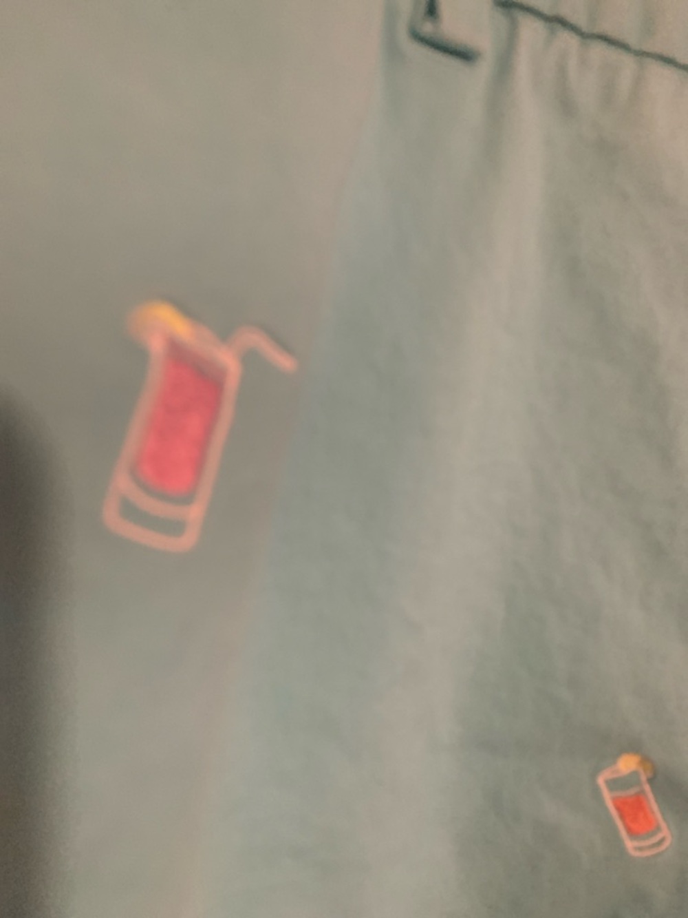 Vineyard Vines Men's Aqua Embroidered Cocktail Chino Shorts - Picture 2 of 9